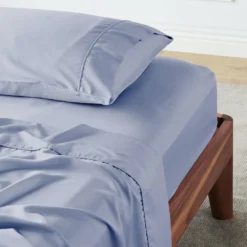 Ettitude Home Goods Bamboo Sateen Flat Sheet - Sky