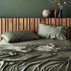 Ettitude Best Sellers Bamboo Sateen Pillowcase Set - Moss