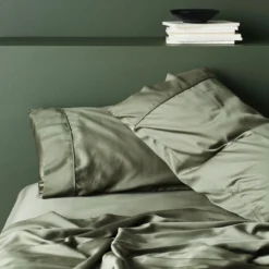 Ettitude Best Sellers Bamboo Sateen Pillowcase Set - Moss