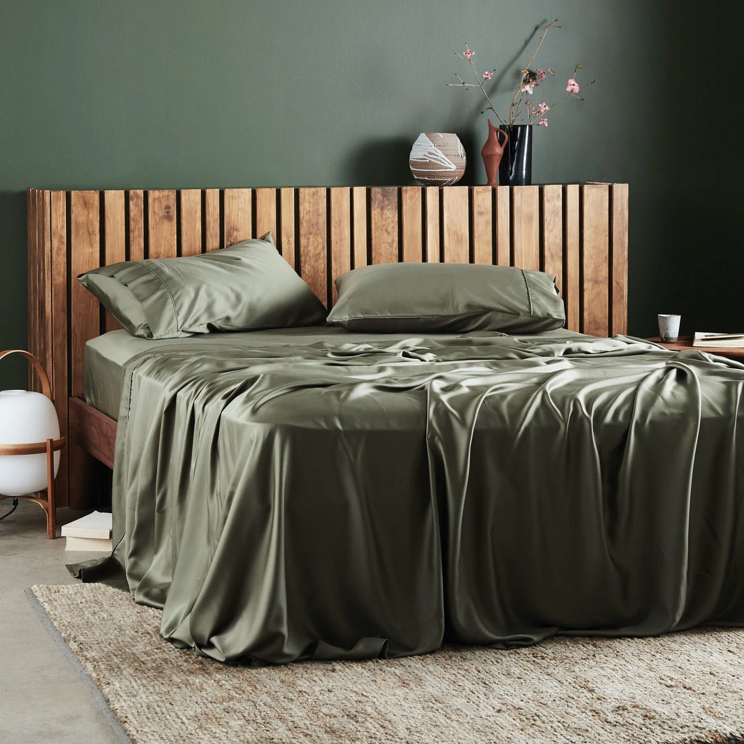 Ettitude Best Sellers Bamboo Sateen Sheet Set - Moss 3 Ettitude Best Sellers Bamboo Sateen Sheet Set - Moss