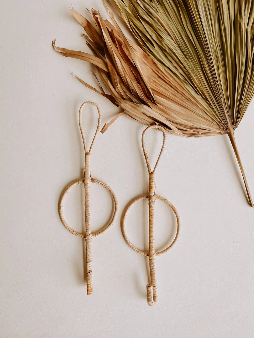 Village Thrive Banyak Rattan Wall Hook Set Home Goods 3 Village Thrive Banyak Rattan Wall Hook Set Home Goods