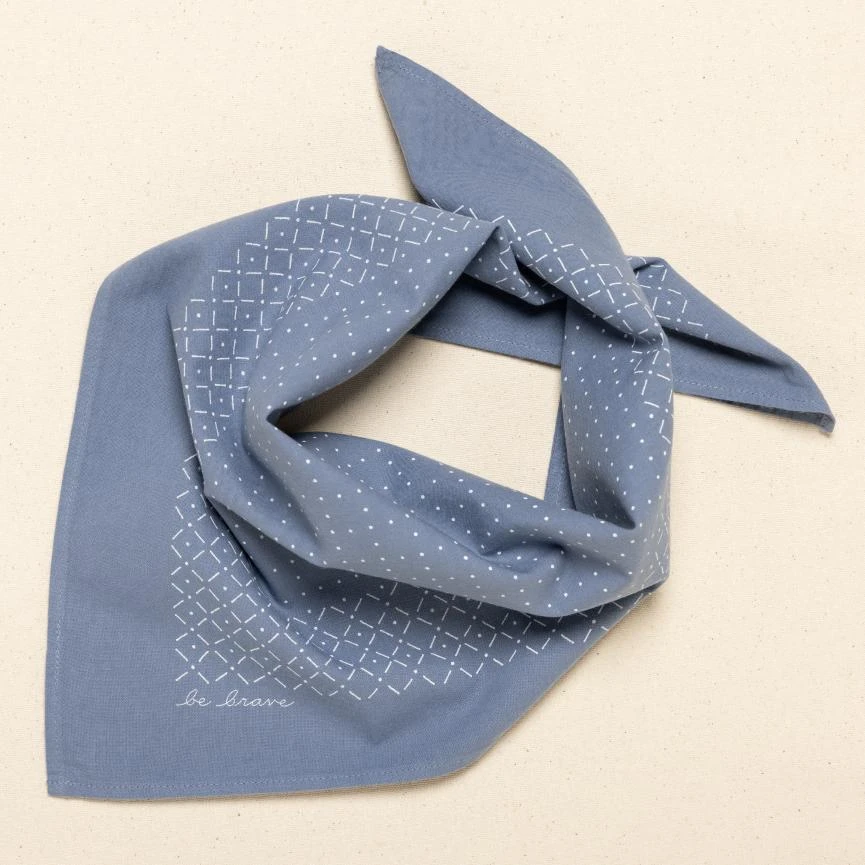 Jenni Earle Be Brave Bandana - River Blue 3 Jenni Earle Be Brave Bandana - River Blue
