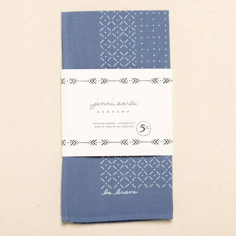 Jenni Earle Be Brave Bandana - River Blue 7 Jenni Earle Be Brave Bandana - River Blue