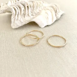Sara Patino Jewelry Best Sellers Be Light Recycled Gold Stacking Rings - Set