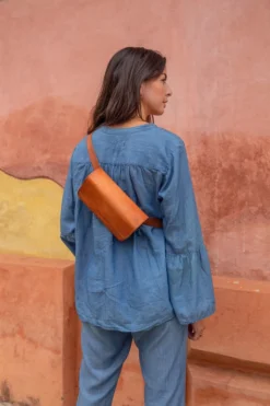 Purse & Clutch Leather Belt Bag - Russet Brown 18 Purse & Clutch Leather Belt Bag - Russet Brown