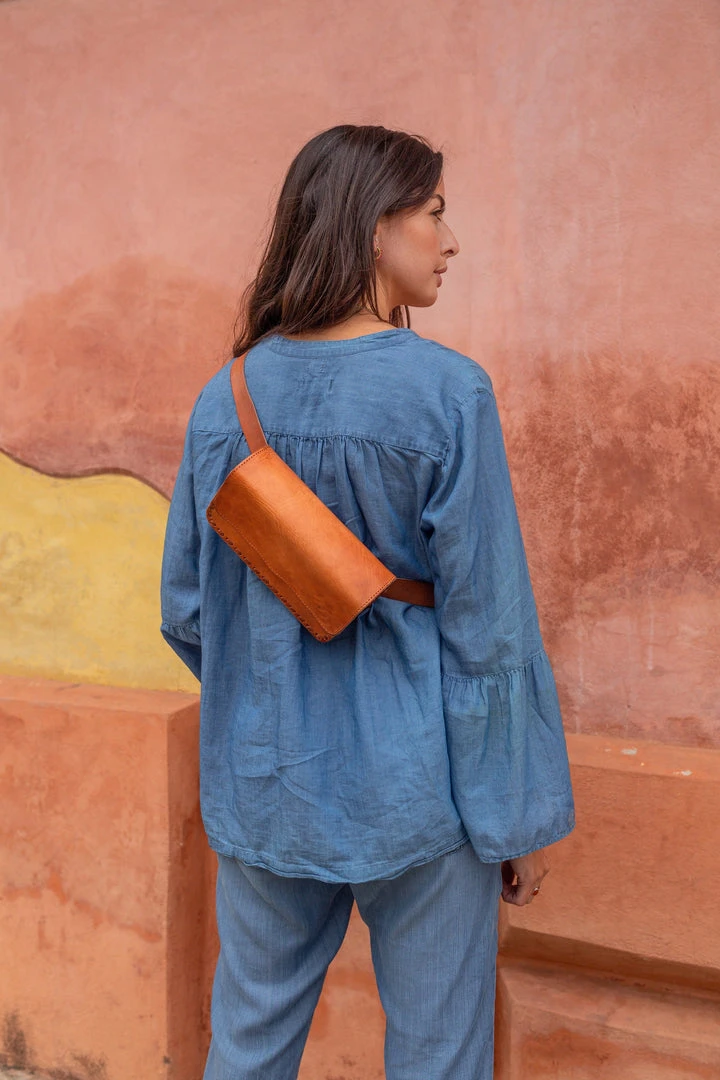 Purse & Clutch Leather Belt Bag - Russet Brown 8 Purse & Clutch Leather Belt Bag - Russet Brown