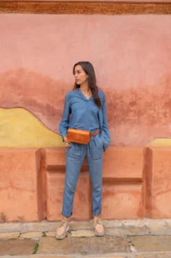 Purse & Clutch Leather Belt Bag - Russet Brown 19 Purse & Clutch Leather Belt Bag - Russet Brown