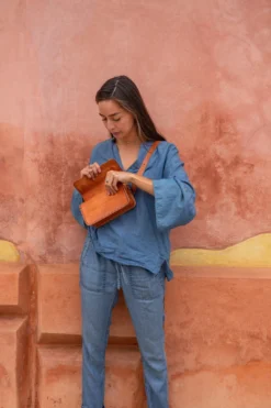 Purse & Clutch Leather Belt Bag - Russet Brown 16 Purse & Clutch Leather Belt Bag - Russet Brown