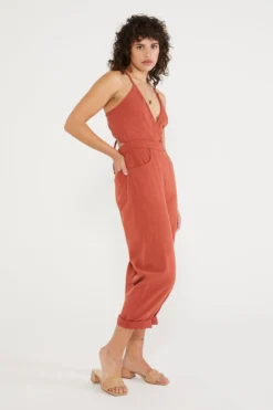 ÉTICA New Arrivals Birdie Halter Jumpsuit - Bossa Nova