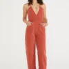 ÉTICA New Arrivals Birdie Halter Jumpsuit - Bossa Nova