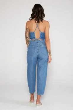 ÉTICA New Arrivals Birdie Halter Jumpsuit - River Rock