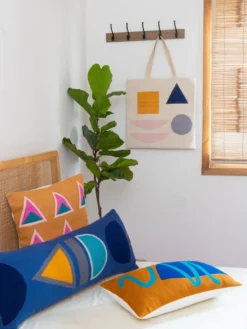 Leah Singh Blah Blah Squiggle Wool Lumbar Pillow Cover 14 Leah Singh Blah Blah Squiggle Wool Lumbar Pillow Cover