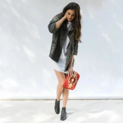 MZ Fair Trade Accessories Blood Moon Wool Clutch Bag