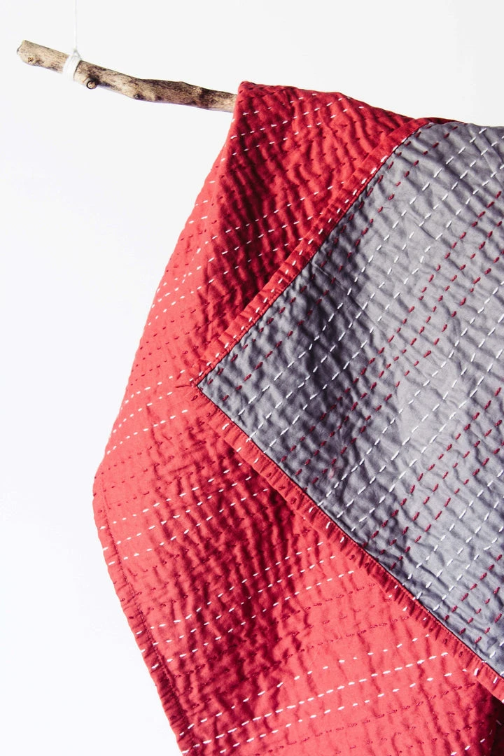 Bloom & Give Barmer Kantha Throw Blanket - Red Best Sellers 5 Bloom & Give Barmer Kantha Throw Blanket - Red Best Sellers