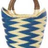 Swahili African Modern Blue Volta Wing Shopper Accessories