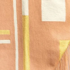 Leah Singh Home Goods Blush Wool Fringe Tapestry