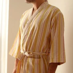 Anatolico Best Sellers Boho Mustard Unisex Turkish Robe