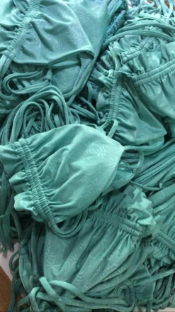 BOLD Swim Ruffle-Front Palm Bikini Set - Mint