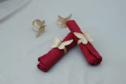 Amara Butterfly Bamboo Napkin Ring Set