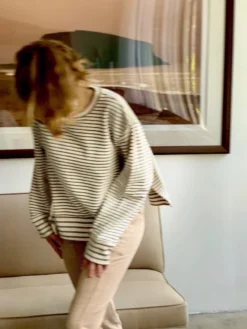 California Cloth Foundry French Terry Split Crew Sweatshirt Clothing