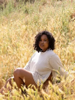 California Cloth Foundry French Terry Split Crew Sweatshirt Clothing