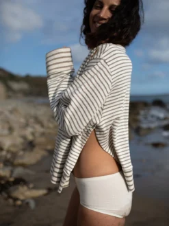 California Cloth Foundry French Terry Split Crew Sweatshirt Clothing