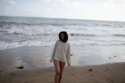 California Cloth Foundry French Terry Split Crew Sweatshirt Clothing