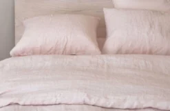 Area Home Camille Linen Duvet Cover - Pink Home Goods