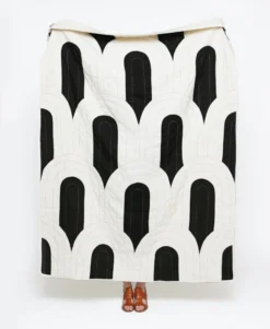 Anchal Canopy Throw Quilt - Charcoal