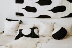 Anchal Canopy Throw Quilt - Charcoal