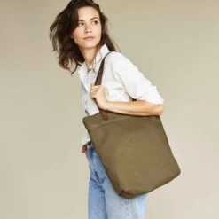 Nisolo Canvas Tote - Olive Green Best Sellers