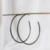 CÂPÂ Jewelry Large Basic Black Hoop Earrings