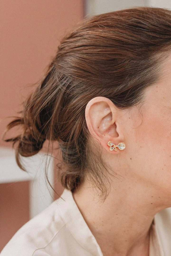 CÂPÂ Jewelry Clavellino Recycled Petal Earrings 4 CÂPÂ Jewelry Clavellino Recycled Petal Earrings