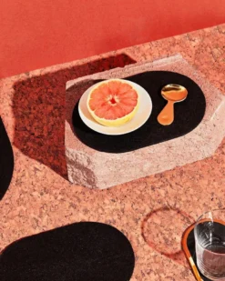 Slash Objects Office Accessories Capsule Recycled Rubber Trivet Duo - Black