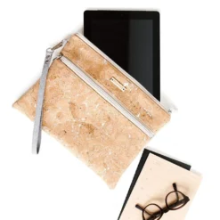 Carry Courage Inventor Cork Tablet Organizer - Silver