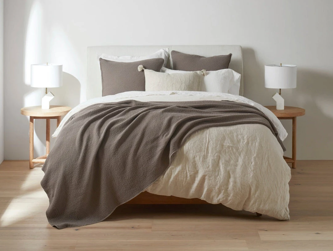 Coyuchi Cascade Matelasse Blanket - Morel 3 Coyuchi Cascade Matelasse Blanket - Morel