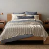 Coyuchi Cascade Matelasse Blanket - Shadow Stripe Home Goods