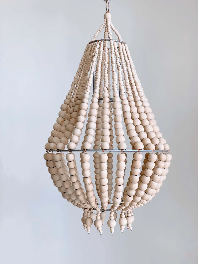 Ceremonia Beaded Chandelier - Natural 3 Ceremonia Beaded Chandelier - Natural