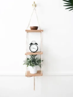 Ceremonia Triple Hanging Macramé Shelf Home Goods