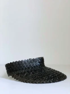 Ceremonia Accessories Palm Leaf Sun Visor - Black