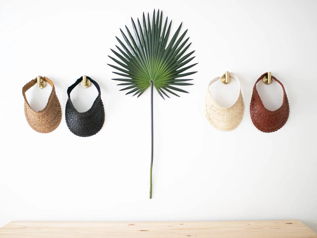 Ceremonia Palm Leaf Sun Visor - Honey Brown Accessories 8 Ceremonia Palm Leaf Sun Visor - Honey Brown Accessories