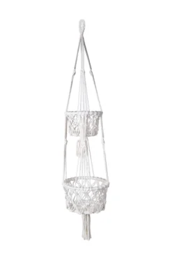 Ceremonia Best Sellers Double Basket Plant Hanger - Cream
