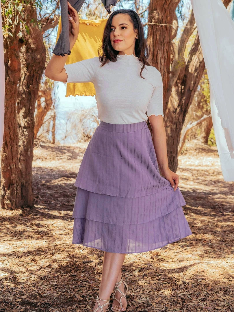 Valani Chanthu Banana Midi Skirt - Purple Sage 4 Valani Chanthu Banana Midi Skirt - Purple Sage