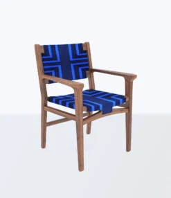 Masaya & Co. Chontales Arm Chair - Midnight Blue Pattern