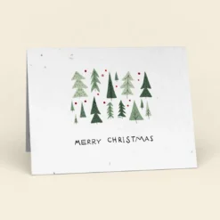 Cute Root Made In USA Christmas Trees Plantable Cards - 10 Pack