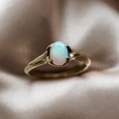 Iron Oxide Classic Oval Opal Ring