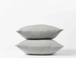 Coyuchi Cloud Brushed Flannel Pillowcases - Pale Gray Heather Home Goods