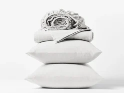 Coyuchi Cloud Brushed Flannel Sheet Set - Alpine White