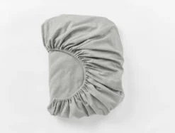 Coyuchi Home Goods Cloud Brushed Flannel Sheet Set - Pale Gray Heather