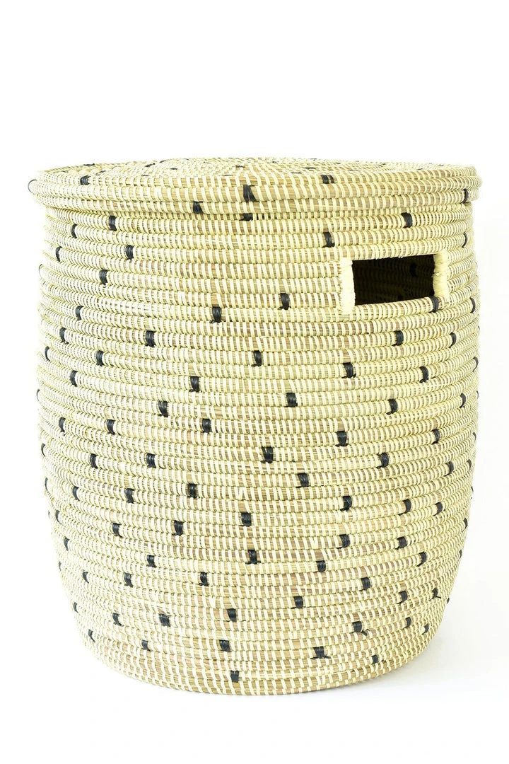 Swahili African Modern Home Goods Cookies And Cream Flat Lid Storage Basket 3 Swahili African Modern Home Goods Cookies And Cream Flat Lid Storage Basket